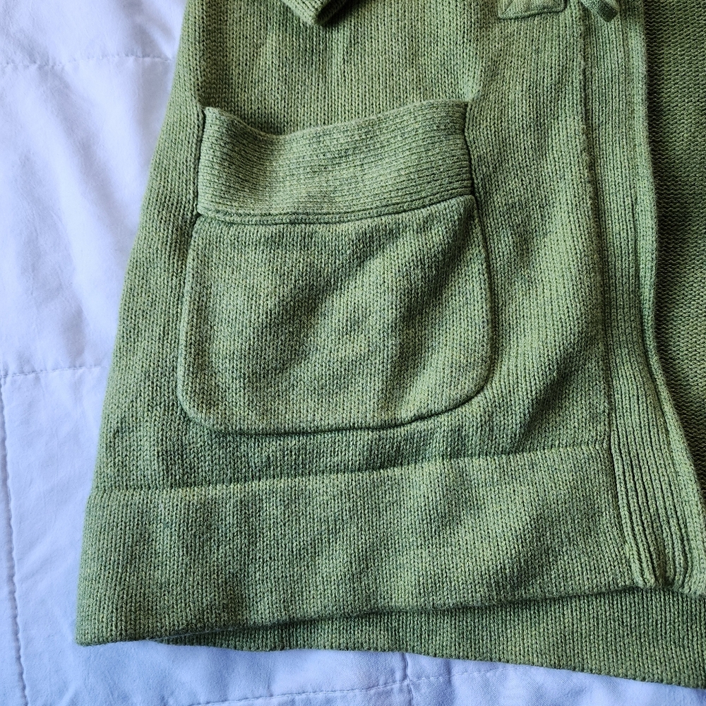 Tyler Boe Cotton Wool Blend Long Line Zipper Front Cardigan Sweater - Picture 15 of 16